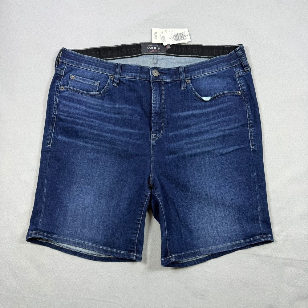 Torrid Premium Super Soft Sky High Shorts Cosmic Blue Denim Womens 20 NWT